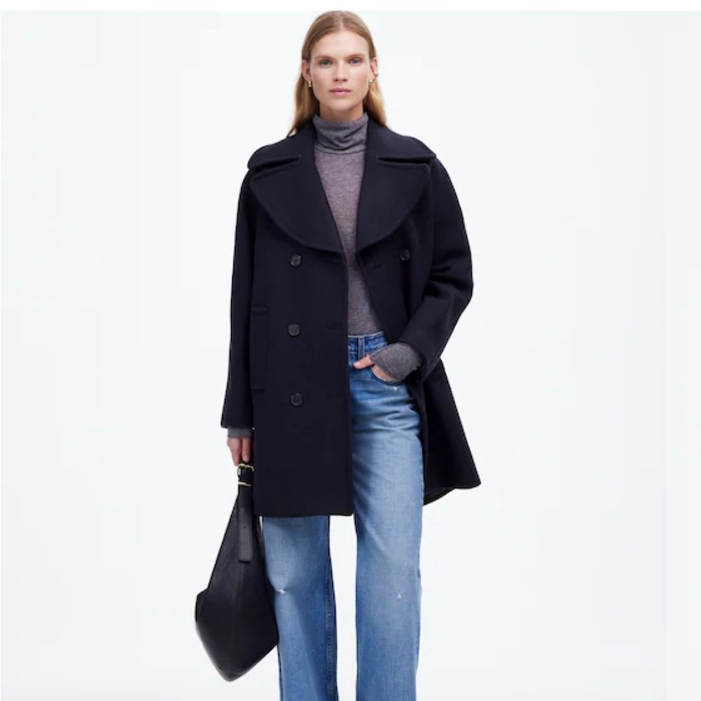 NEW Madewell Oversized Collar Pea Coat NWT